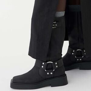 Vagabond Eyra Leather Moto Boot in Off Black Size 40 US 10 NEW